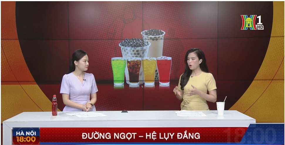 Phóng sự về trà sữa trên Đài Phát thanh và Truyền hình Hà Nội